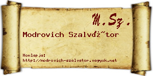 Modrovich Szalvátor névjegykártya